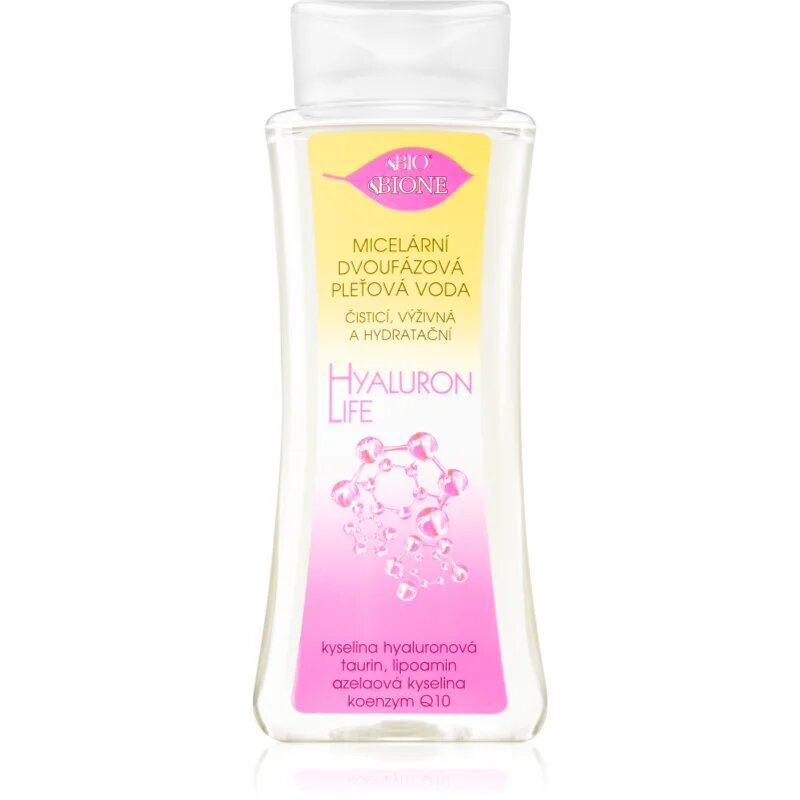Bione Cosmetics Hyaluron Life dvoufázová micelární voda s hydratačním účinkem 255 ml