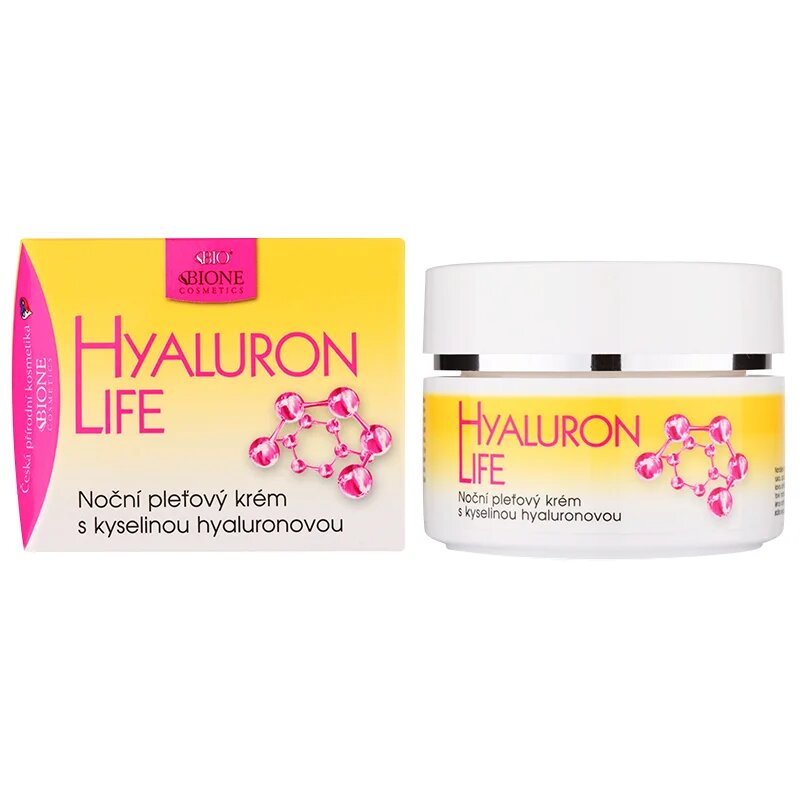 Bione Cosmetics Hyaluron Life noční pleťový krém s kyselinou hyaluronovou 51 ml