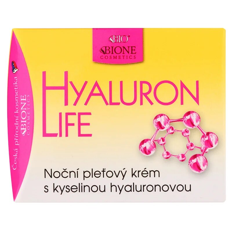Bione Cosmetics Hyaluron Life noční pleťový krém s kyselinou hyaluronovou 51 ml