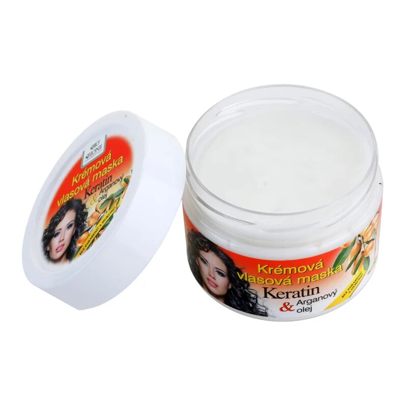 Bione Cosmetics Keratin + Arganový olej regenerační maska na vlasy 260 ml