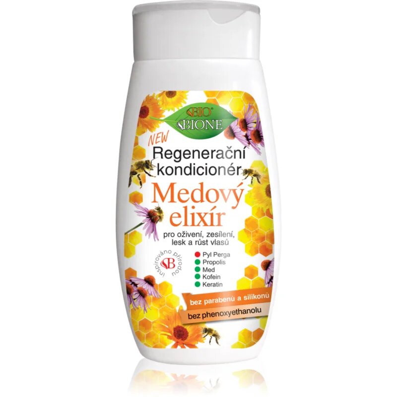 Bione Cosmetics Medový Elixír regenerační kondicionér na vlasy 260 ml