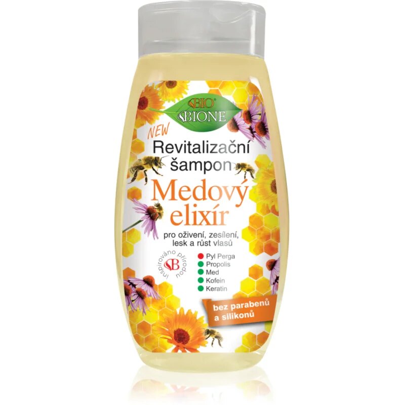 Bione Cosmetics Medový Elixír revitalizační šampon na vlasy 260 ml