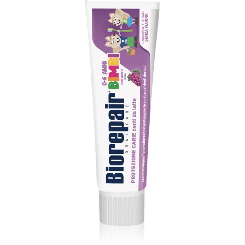 Biorepair Kids 0-6 Grape zubní pasta pro děti pro obnovení zubní skloviny Grape 50 ml