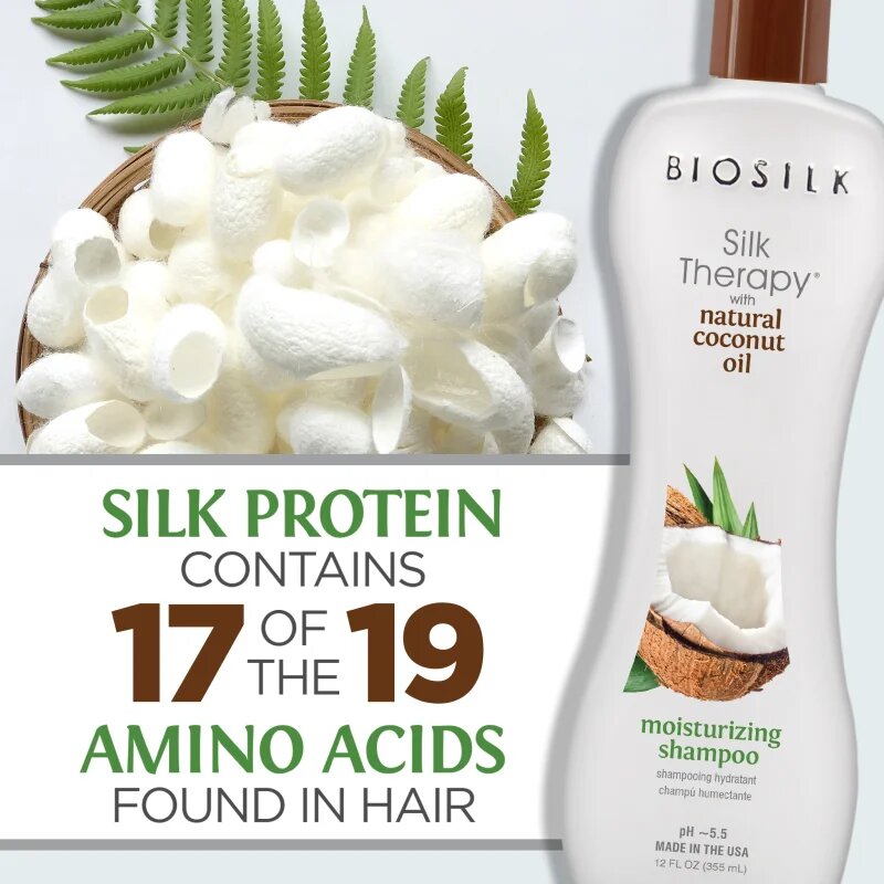 Biosilk Silk Therapy Coconut Oil Shampoo hydratační šampon s kokosovým olejem 355 ml