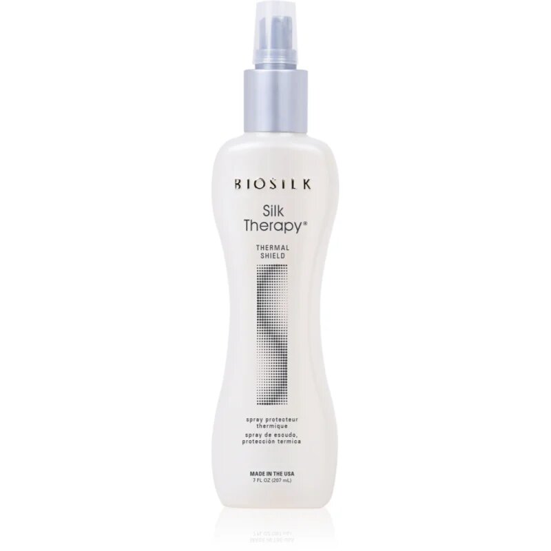 Biosilk Silk Therapy Thermal Shield termoochranný sprej pro úpravu žehličkou a kulmou bez parabenů 207 ml