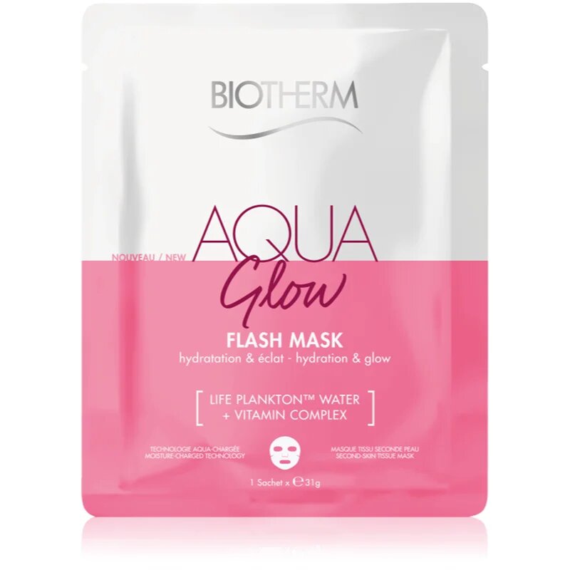 Biotherm Aqua Glow Flash Mask plátýnková maska 31 g