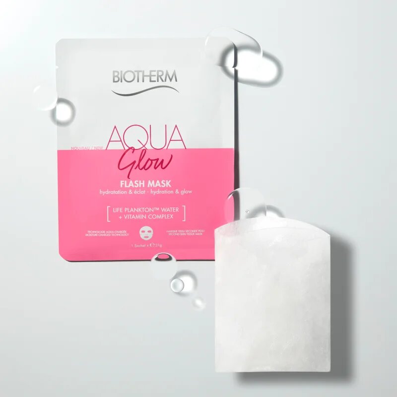 Biotherm Aqua Glow Flash Mask plátýnková maska 31 g