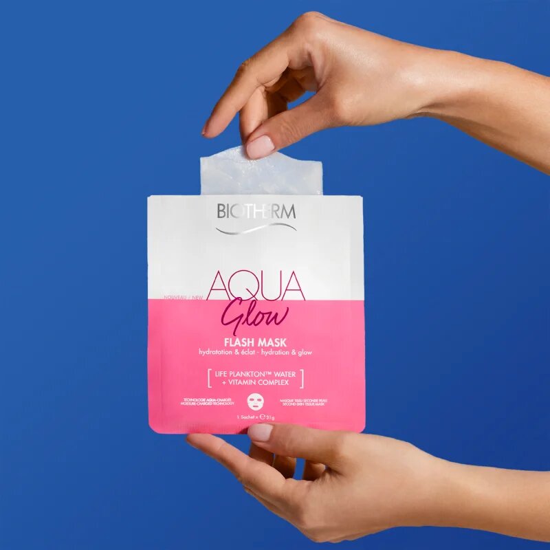 Biotherm Aqua Glow Flash Mask plátýnková maska 31 g