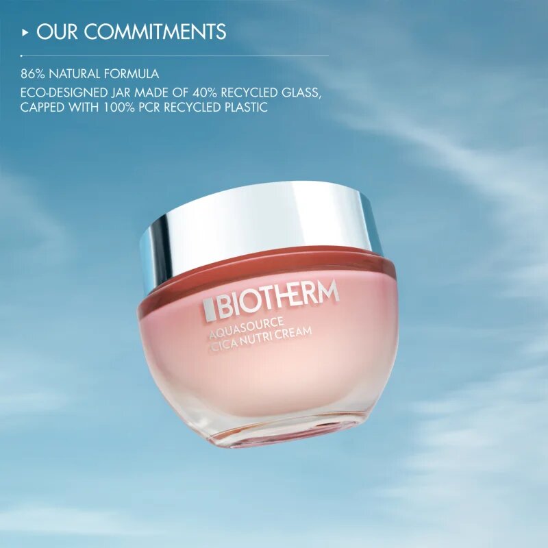 Biotherm Aquasource Cica Nutri Cream výživný hydratační krém pro suchou až velmi suchou citlivou pleť 50 ml