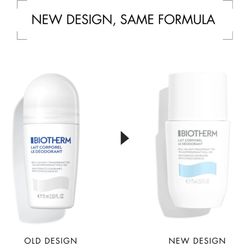 Biotherm Lait Corporel Le Déodorant antiperspirant roll-on bez parabenů 75 ml