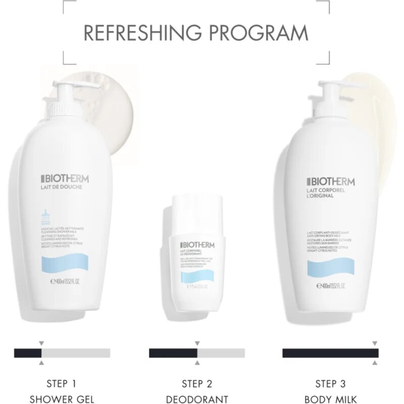 Biotherm Lait Corporel Le Déodorant antiperspirant roll-on bez parabenů 75 ml