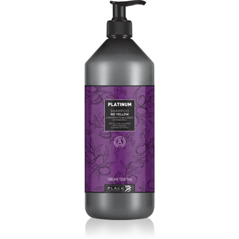 Black Professional Line Line Platinum No Yellow Shampoo bezsulfátový šampon neutralizující žluté tóny 1000 ml