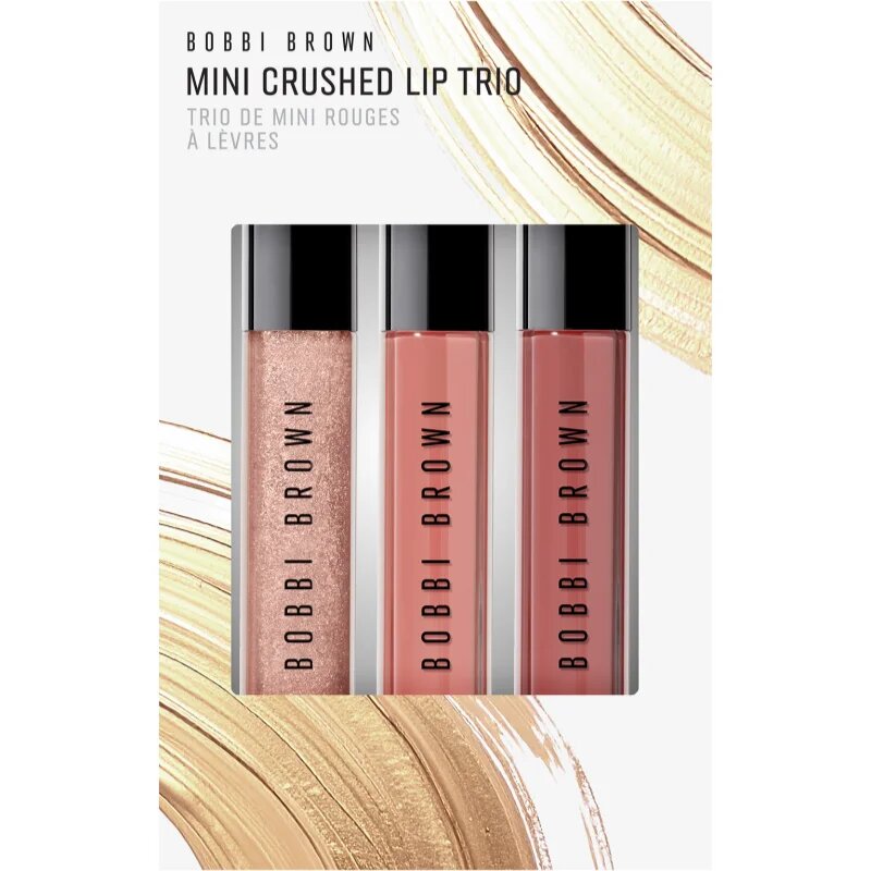 Bobbi Brown Holiday Mini Crushed Lip Trio dárková sada na rty odstín Bare Sparkle / Force of Nature / In the Buff