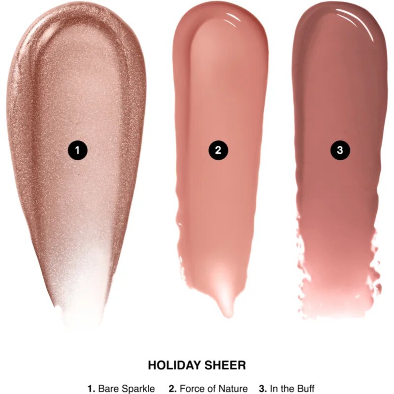 Bobbi Brown Holiday Mini Crushed Lip Trio dárková sada na rty odstín Bare Sparkle / Force of Nature / In the Buff
