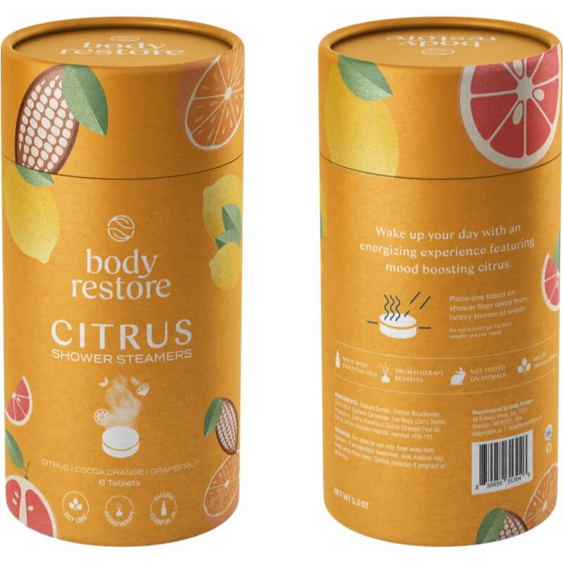 Body Restore Citrus Shower Steamers tablety do sprchy 6 ks