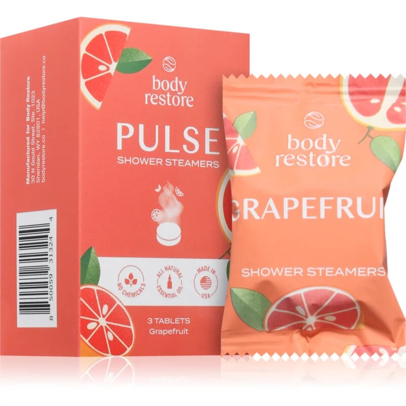 Body Restore Pulse Shower Steamers tablety do sprchy Grapefruit 3 ks