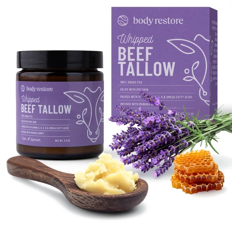 Body Restore Whipped Beef Tallow Balm Lavender vyživující tělový krém 73 ml