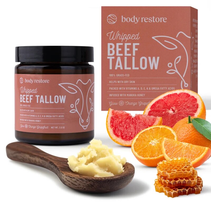 Body Restore Whipped Beef Tallow Balm Orange Grapefruit vyživující tělový krém bez parfemace 71 g