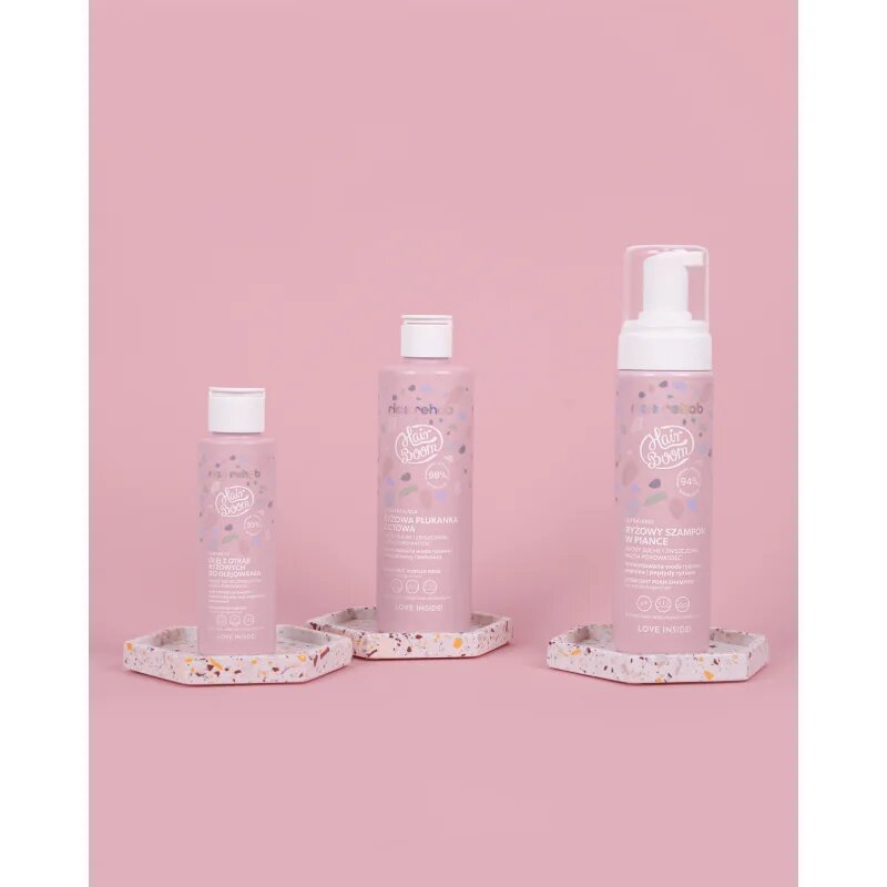 BodyBoom HairBoom Rice Rehab Nourishing Oil hydratační olej pro suché a poškozené vlasy 100 ml