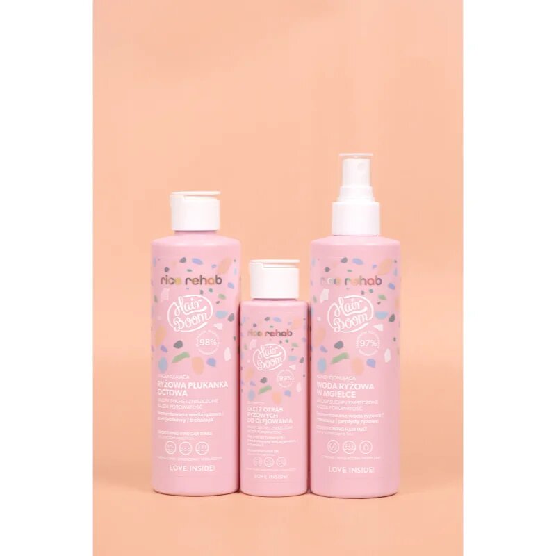 BodyBoom HairBoom Rice Rehab Nourishing Oil hydratační olej pro suché a poškozené vlasy 100 ml