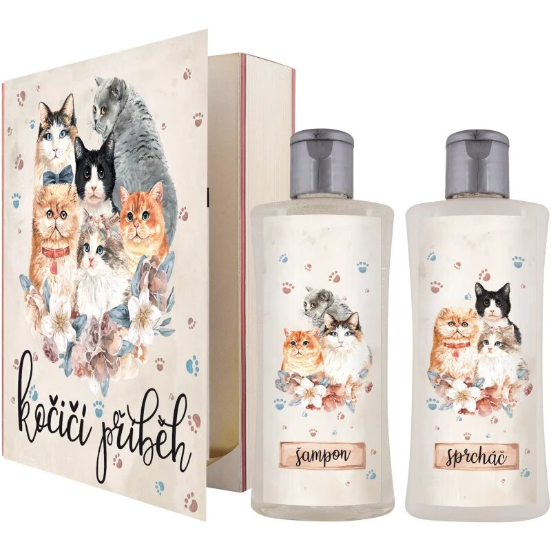 Bohemia Gifts Kniha Kočičí příběh dárková sada