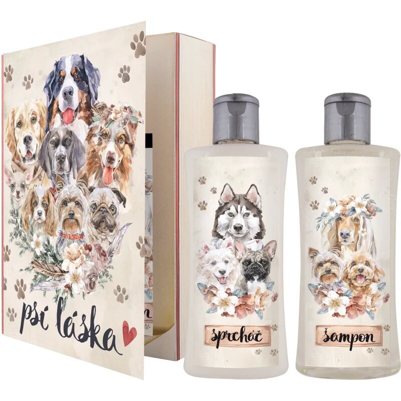 Bohemia Gifts Kniha Psí Láska dárková sada