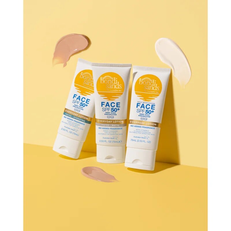 Bondi Sands SPF 50+ Everyday Face Lotion ochranný tónovací krém na obličej pro matný vzhled SPF 50+ 75 ml