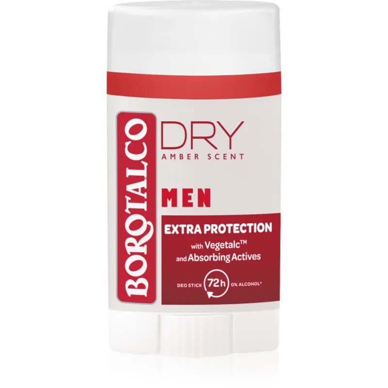Borotalco MEN Dry tuhý deodorant 72h pro muže Amber Scent 40 ml
