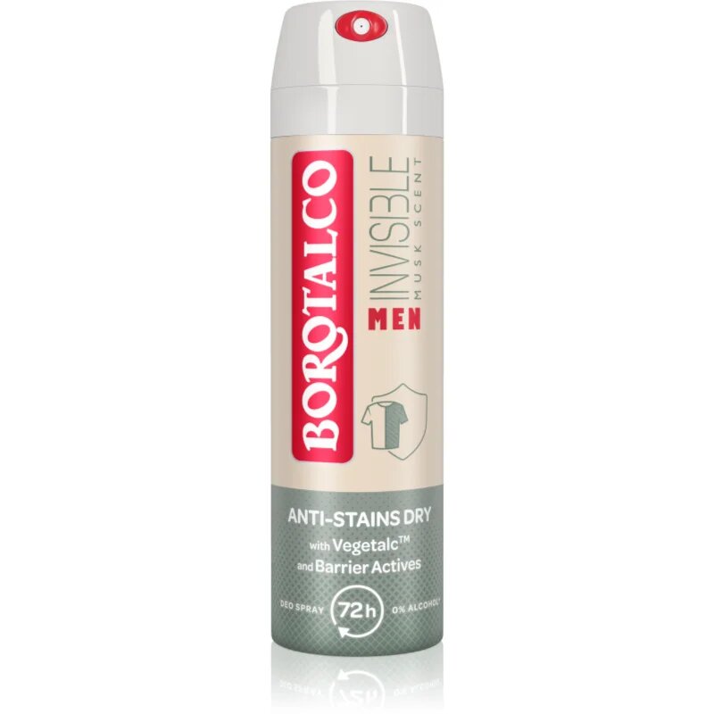 Borotalco MEN Invisible deodorant ve spreji 72h vůně Musk 150 ml