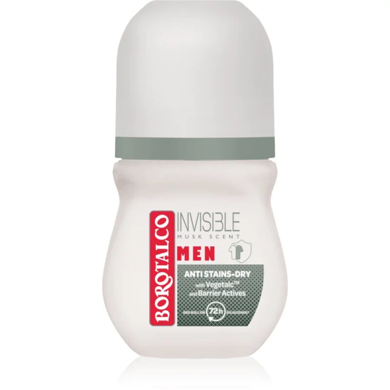 Borotalco MEN Invisible kuličkový deodorant roll-on 72h vůně Musk 50 ml