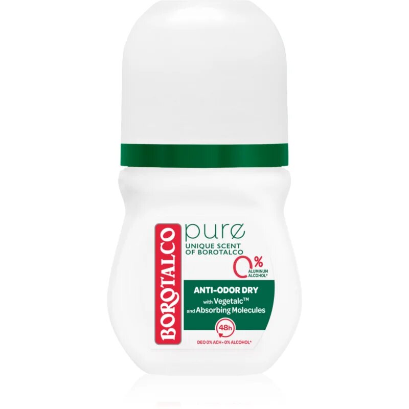 Borotalco Pure Original deodorant roll-on bez obsahu hliníkových solí 50 ml