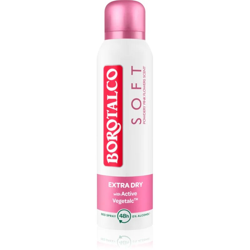 Borotalco Soft Talc & Pink Flower Talc & Pink Flower deodorant ve spreji bez alkoholu 150 ml
