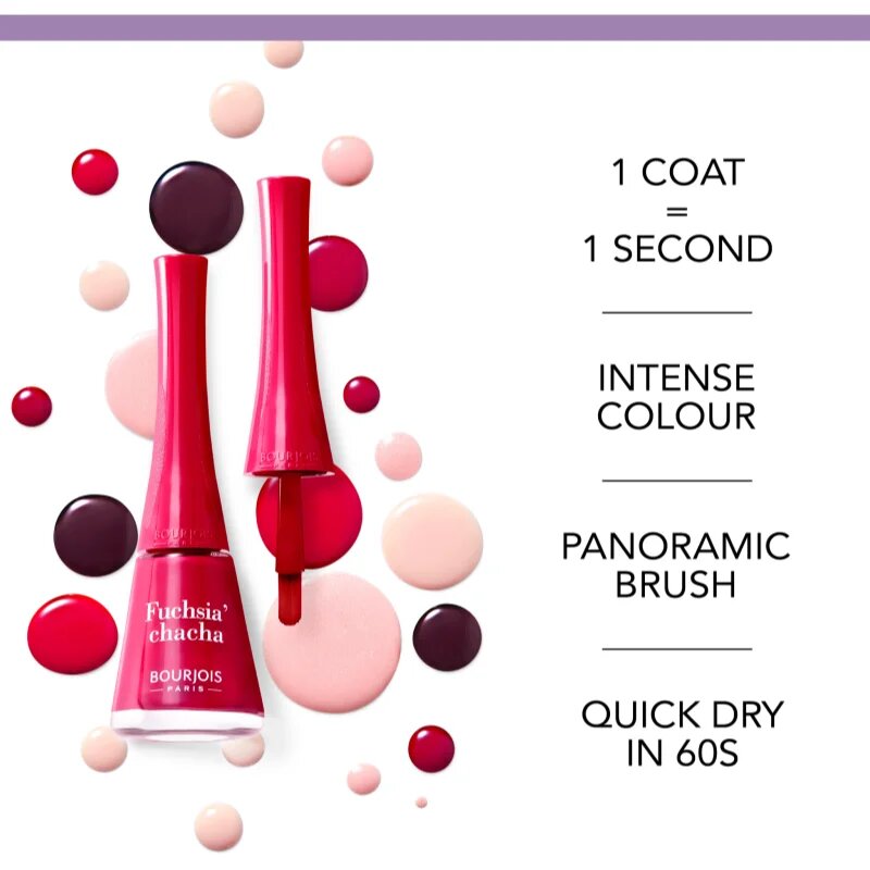 Bourjois 1 Seconde rychleschnoucí lak na nehty odstín 013 Bouquet of Roses 9 ml
