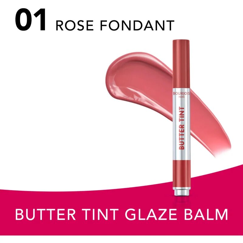 Bourjois Butter Tint Lip Glaze tónující balzám na rty odstín 01 Rose Fondant 2 g