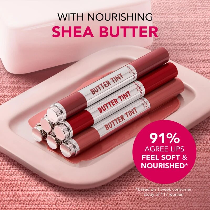 Bourjois Butter Tint Lip Glaze tónující balzám na rty odstín 01 Rose Fondant 2 g