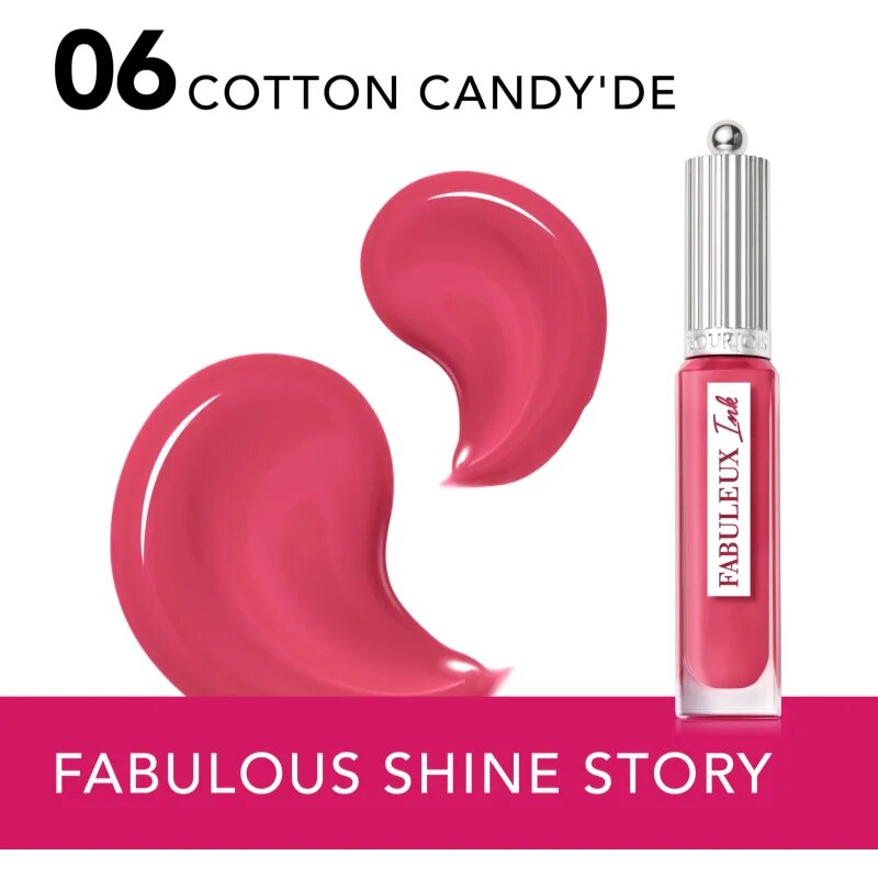 Bourjois Fabuleux Ink tekutá rtěnka odstín 06 Cotton Candy'de 3.5 ml