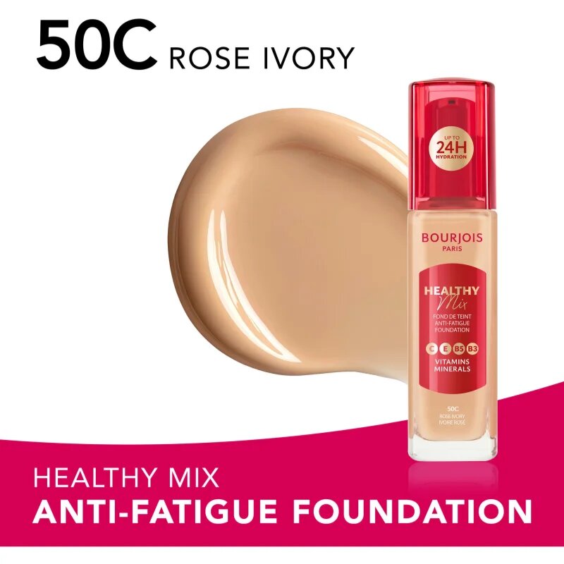 Bourjois Healthy Mix rozjasňující hydratační make-up 24h odstín 50C Rose Ivory 30 ml