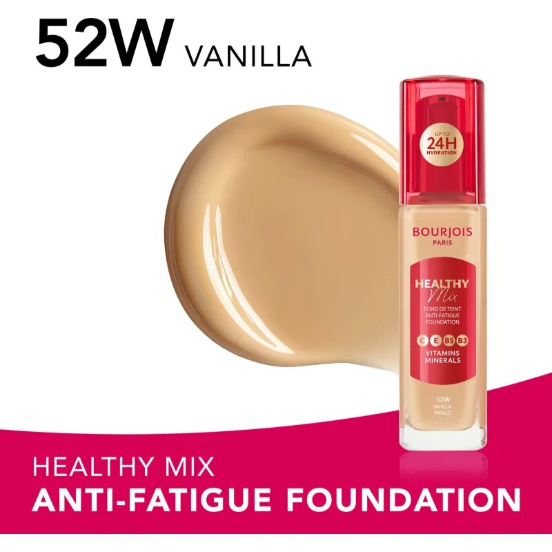 Bourjois Healthy Mix rozjasňující hydratační make-up 24h odstín 52W Vanilla 30 ml