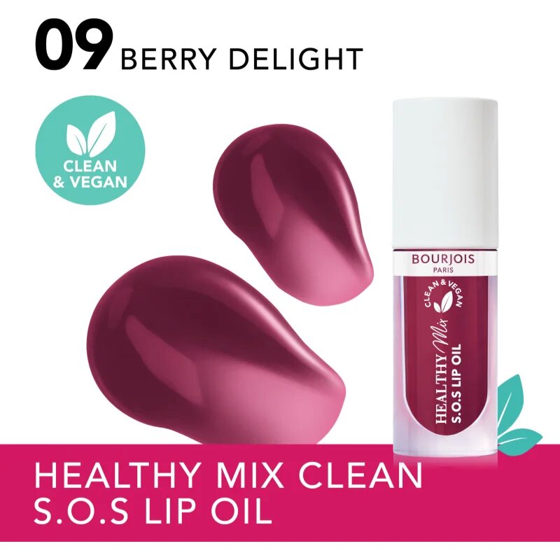 Bourjois Healthy Mix S.O.S Lip Oil olej na rty s hydratačním účinkem odstín 09 Berry Delight 4.5 g