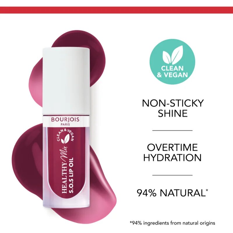 Bourjois Healthy Mix S.O.S Lip Oil olej na rty s hydratačním účinkem odstín 09 Berry Delight 4.5 g