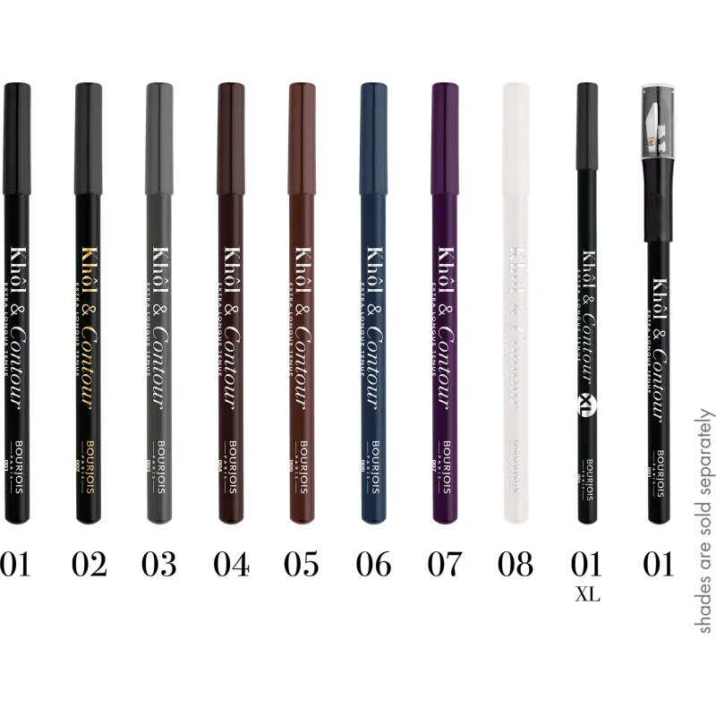 Bourjois Khôl & Contour Extra Longue Tenue dlouhotrvající tužka na oči s ořezávátkem odstín 001 Noir-issime 12 g