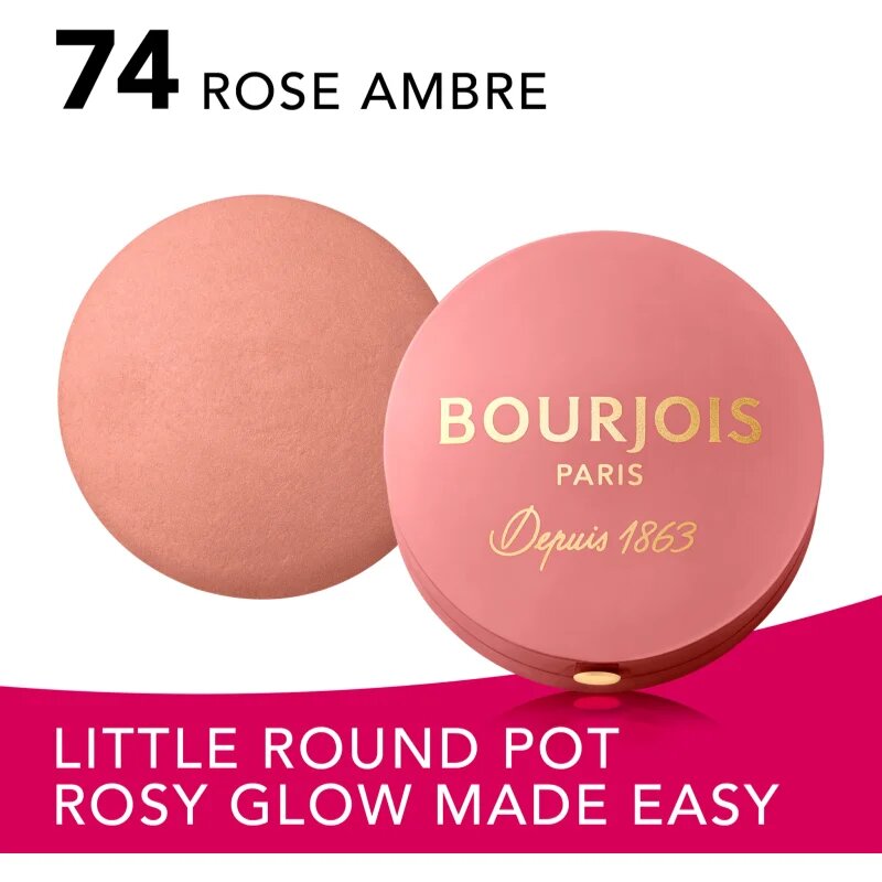 Bourjois Little Round Pot Blush tvářenka odstín 74 Rose Ambré 2.5 g