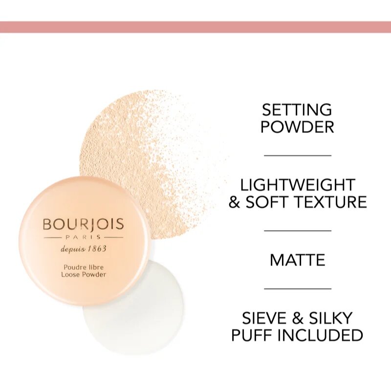 Bourjois Loose Powder sypký pudr pro ženy odstín 02 Rosy 32 g