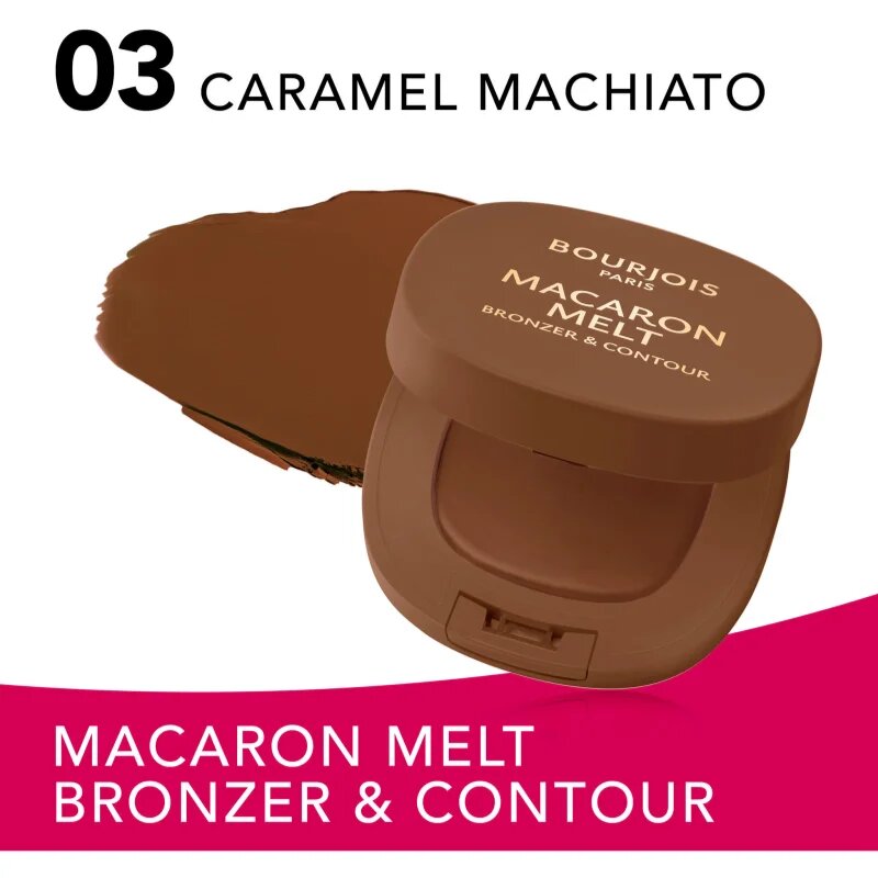 Bourjois Macaron Melt Bronzer & Contour bronzer a konturovací pudr 2 v 1 odstín 03 Caramel Macchiato 5 g