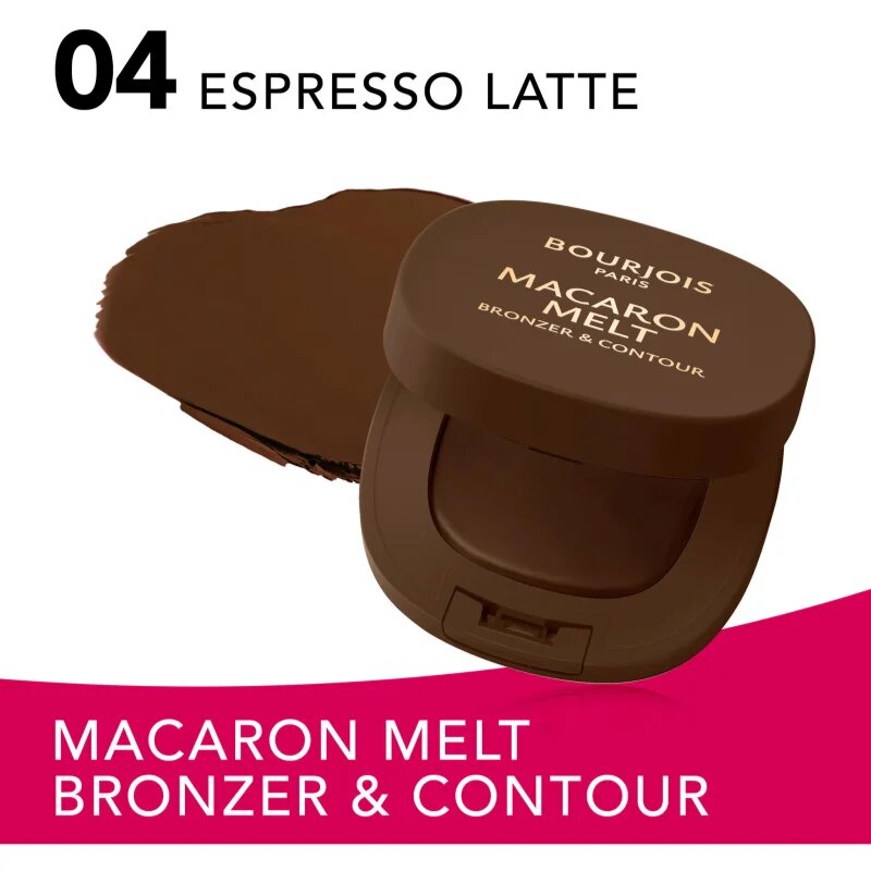 Bourjois Macaron Melt Bronzer & Contour bronzer a konturovací pudr 2 v 1 odstín 04 Espresso Latte 5 g