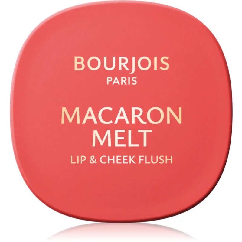 Bourjois Macaron Melt Lip & Cheek Flush tvářenka 2 v 1 odstín 03 Peach Tatin 5 g