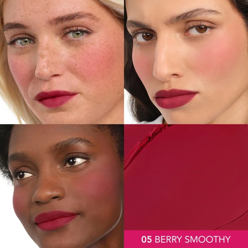 Bourjois Macaron Melt Lip & Cheek Flush tvářenka 2 v 1 odstín 05 Berry Smoothy 5 g