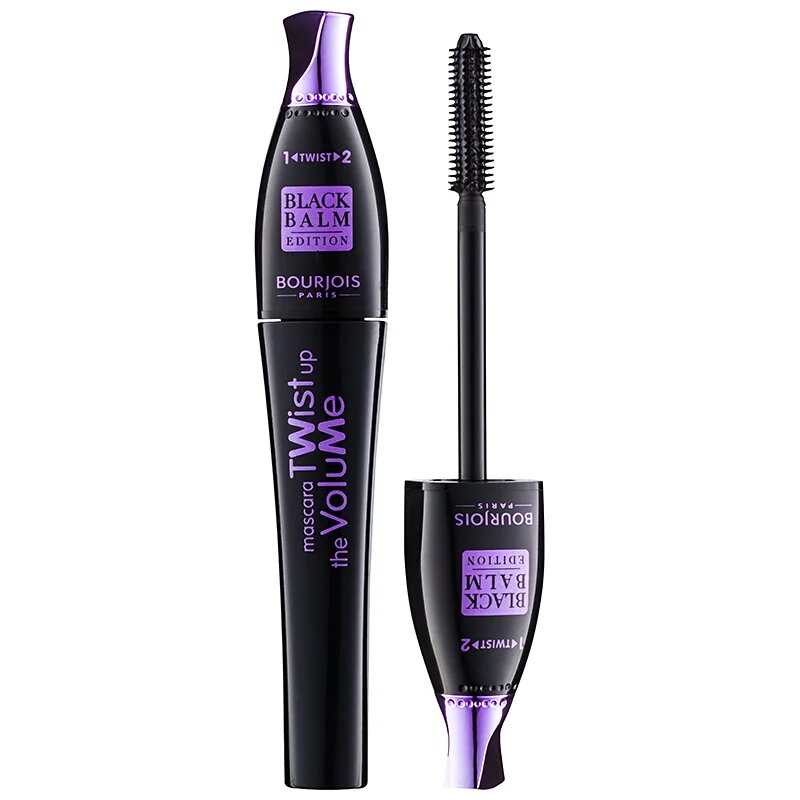 Bourjois Twist Up The Volume řasenka pro objem s kartáčkem 2 v 1 odstín 22 Black Balm 8 ml