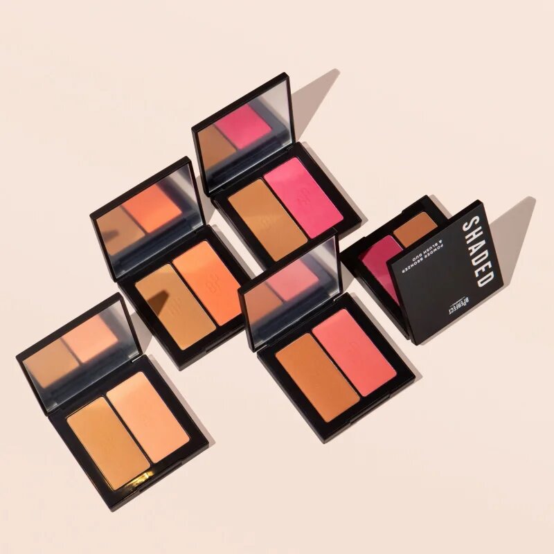 BPerfect Shaded Powder Bronzer & Blush Duo bronzer a tvářenka odstín 02 Medium 7 g