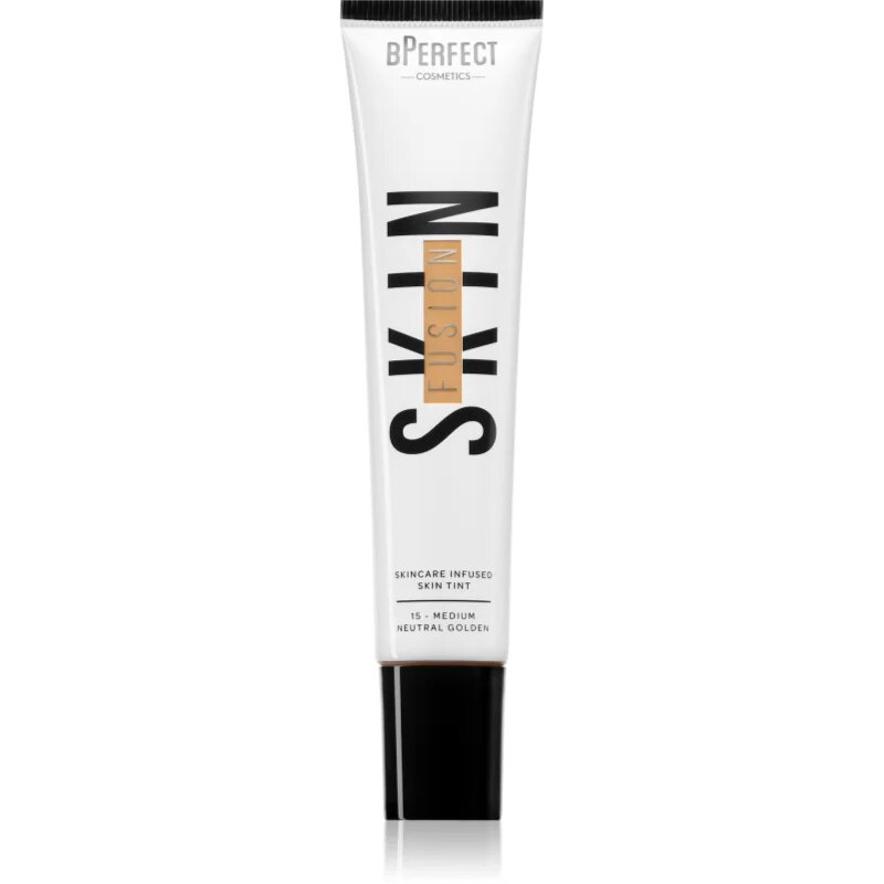 BPerfect Skin Fusion Skincare Infused Skin Tint lehký make-up pro přirozený vzhled odstín 15 Medium Neutral Golden 30 ml